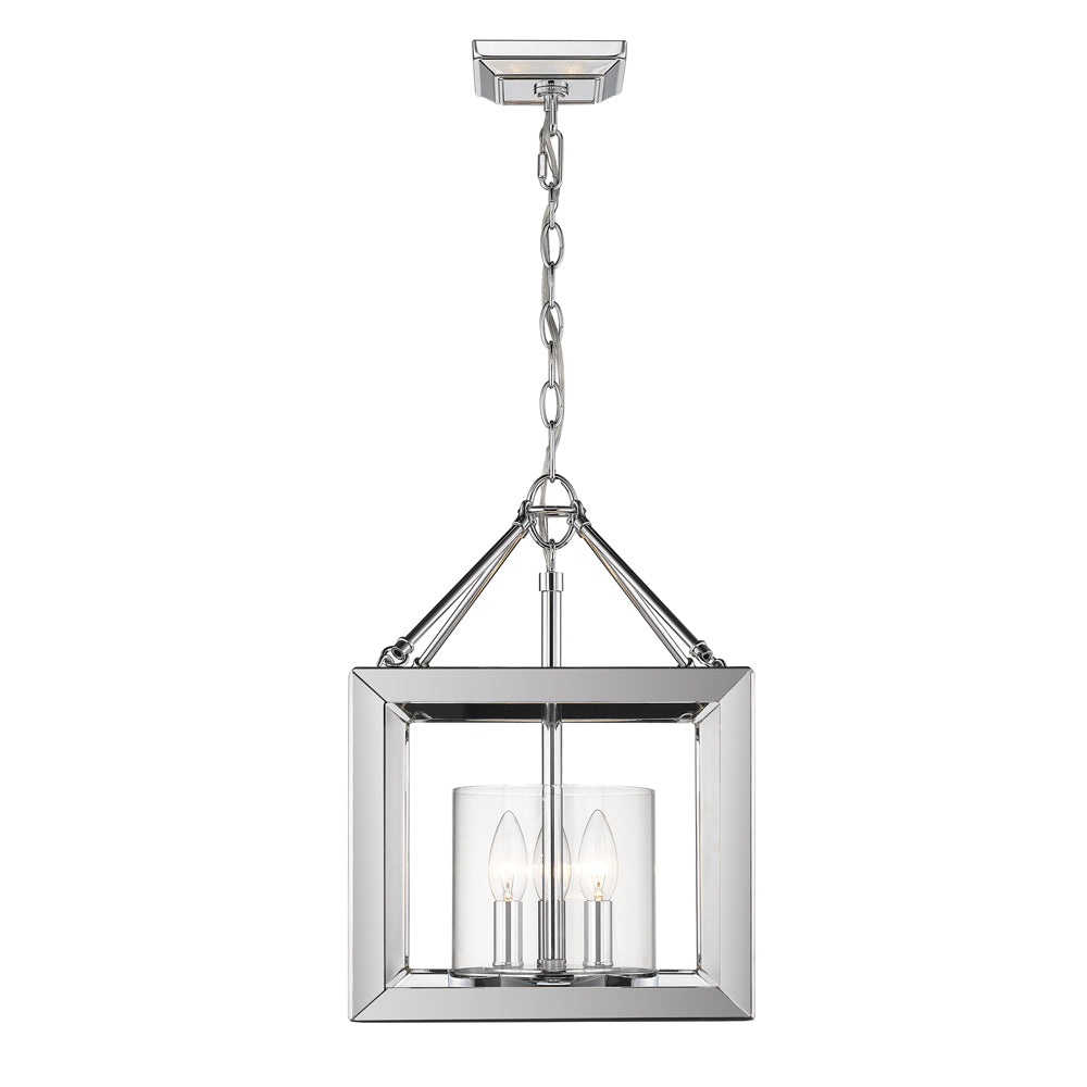 Samson Convertible Semi-Flush in Chrome with Clear Glass