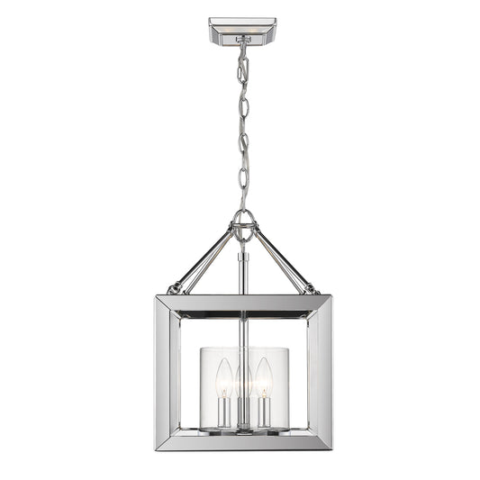 Samson Convertible Semi-Flush in Chrome with Clear Glass