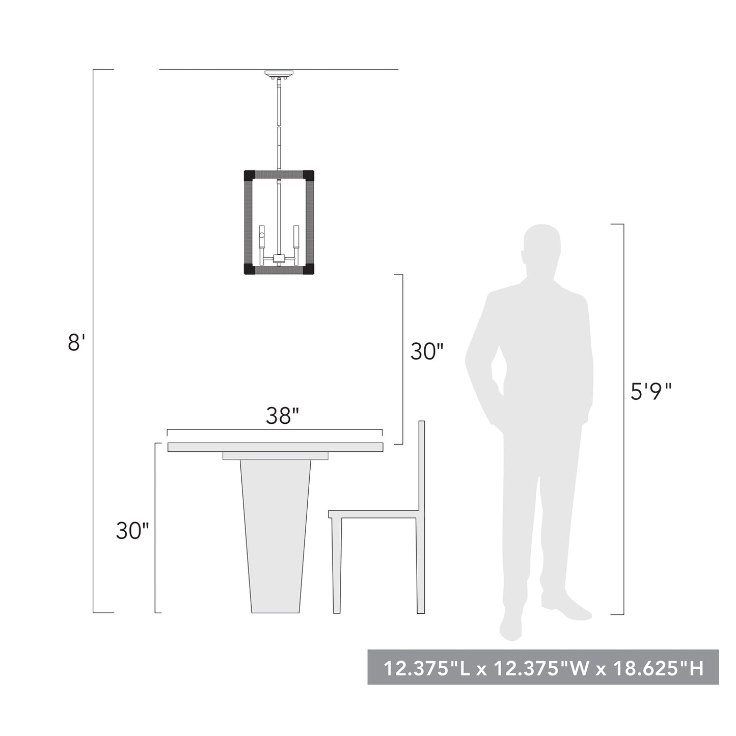 Kimber 3 Light Pendant in Modern Brass with Light Natural Rattan Accents