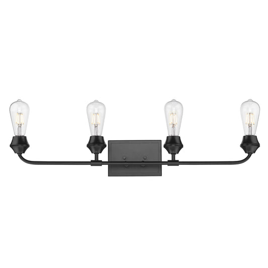 Bradden 4 Light Bath Vanity in Matte Black