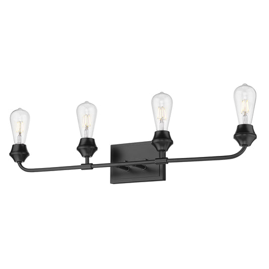 Bradden 4 Light Bath Vanity in Matte Black