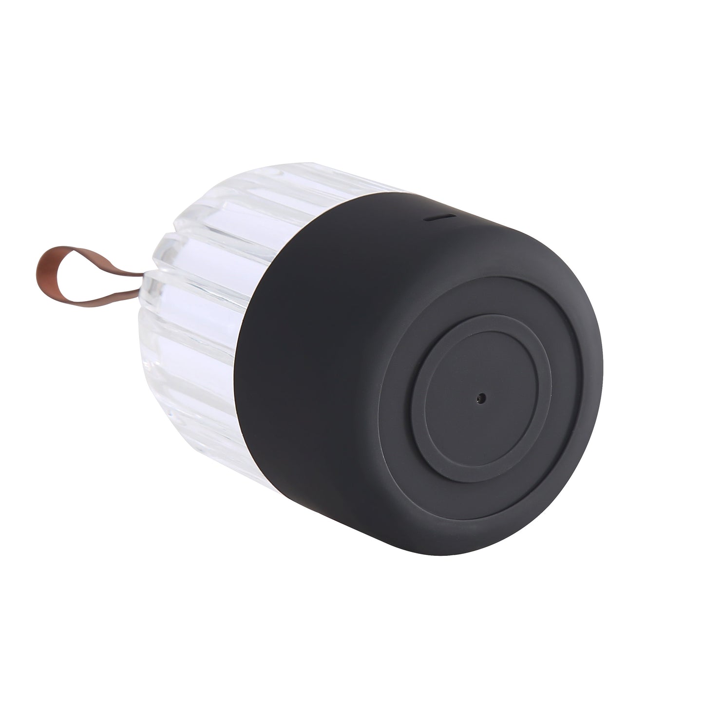 Lumina Pod 4" LED Rechargeable Lantern in Matte Black with Clear Acrylic