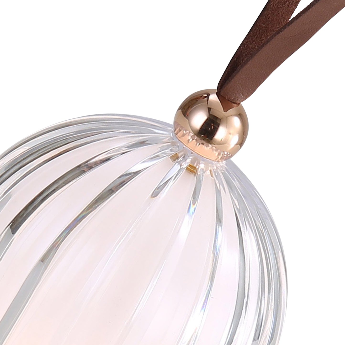 Lumina Pod 4" LED Rechargeable Lantern in Matte White with Clear Acrylic