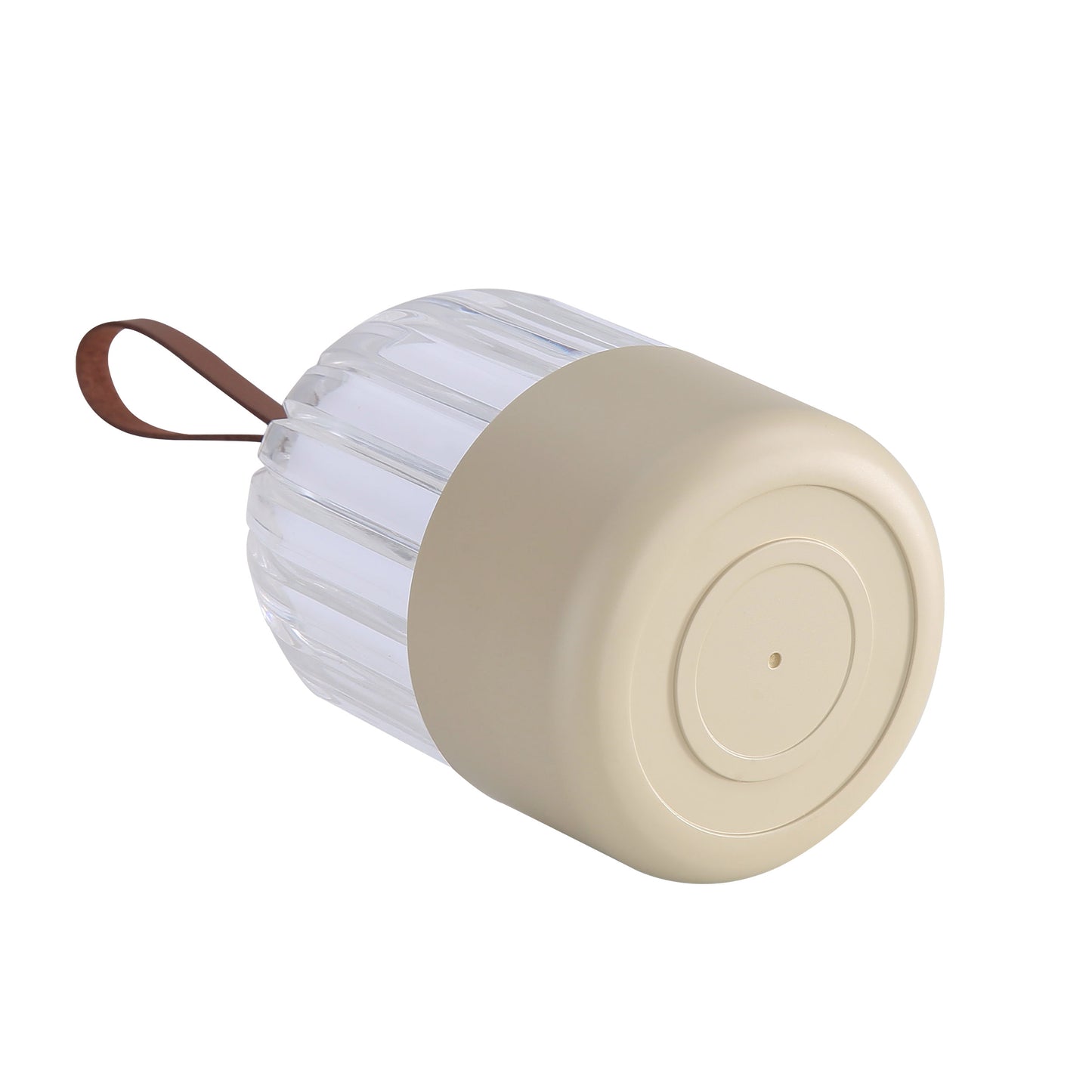 Lumina Pod 4" LED Rechargeable Lantern in Matte White with Clear Acrylic