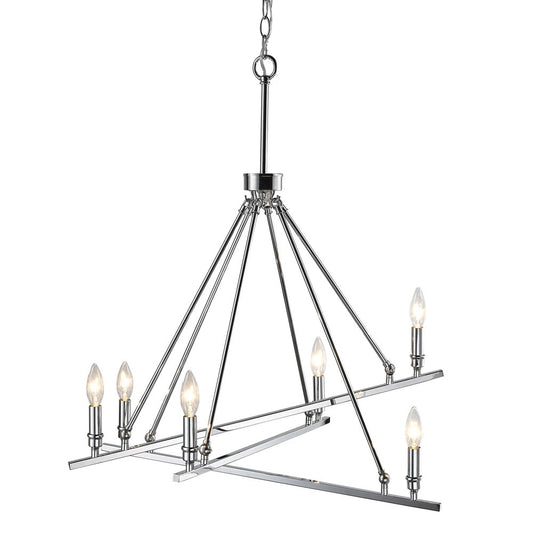 Wexler 6-Light Chandelier in Chrome