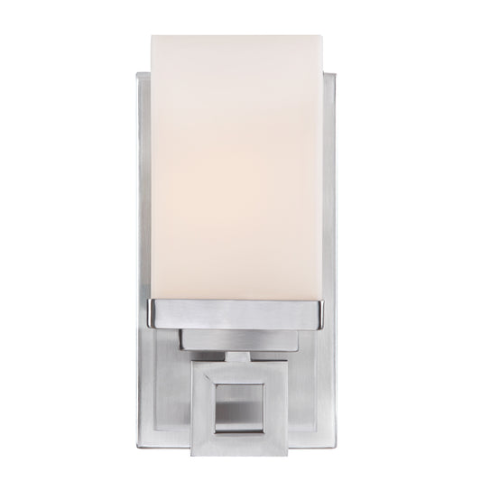Cayden- 1 Light Bath Vanity in Pewter with Cased Opal Glass
