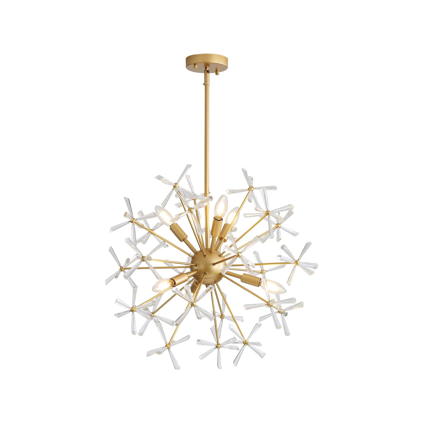 Sunflower 6-Light Chandelier in Matte Gold