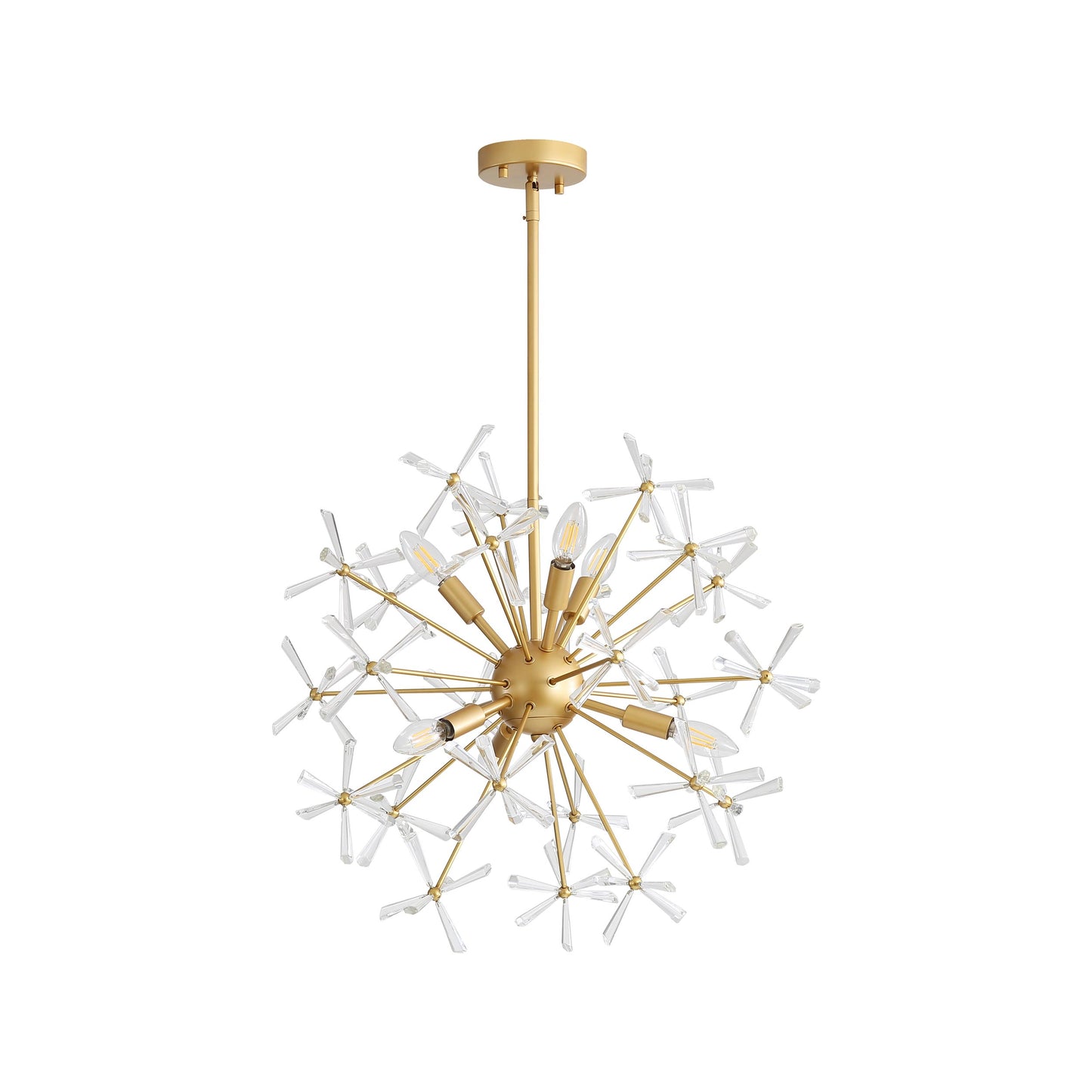 Sunflower 6-Light Chandelier in Matte Gold