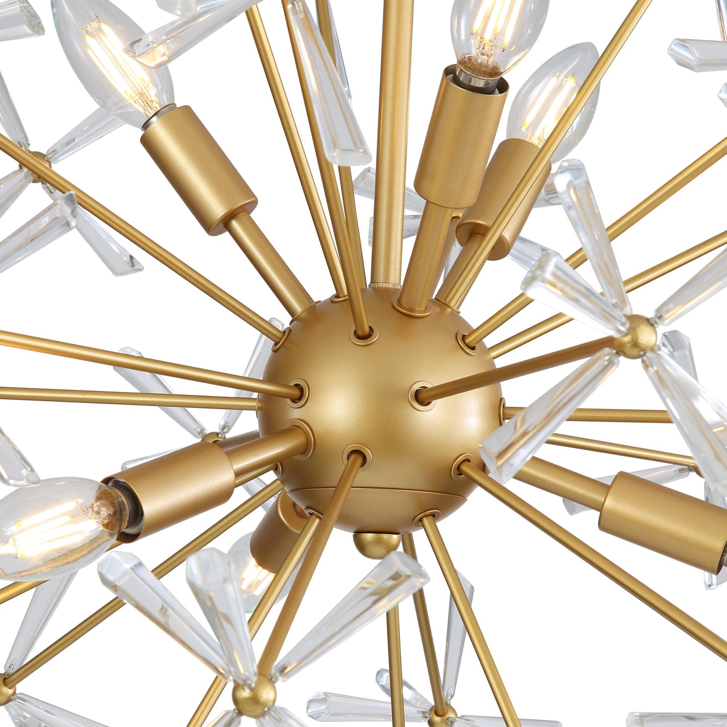 Sunflower 6-Light Chandelier in Matte Gold