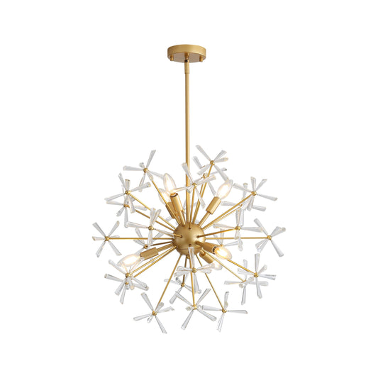 Sunflower 6-Light Chandelier in Matte Gold