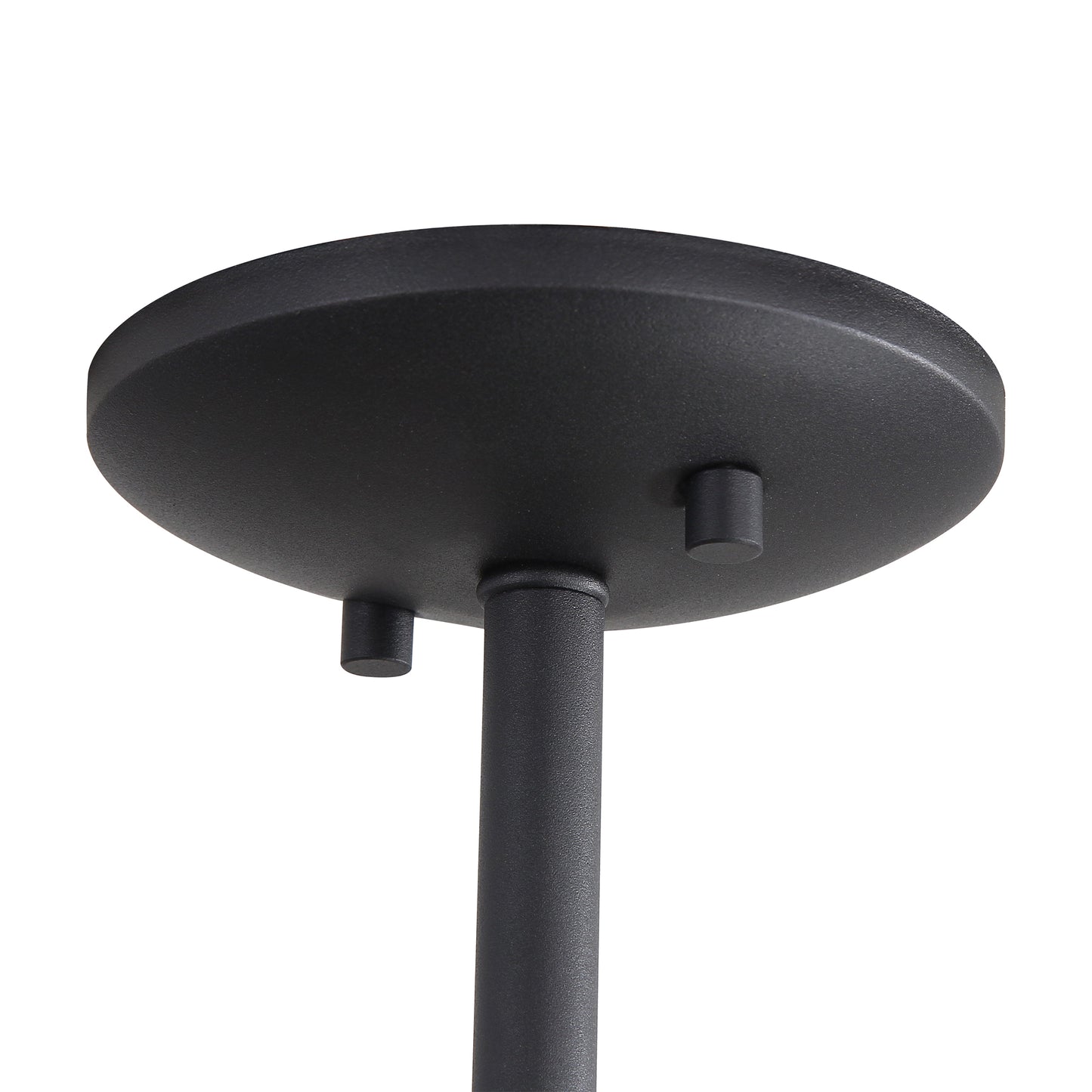 Murphy 4 Light Semi-Flush in Natural Black with Hammered Water Glass