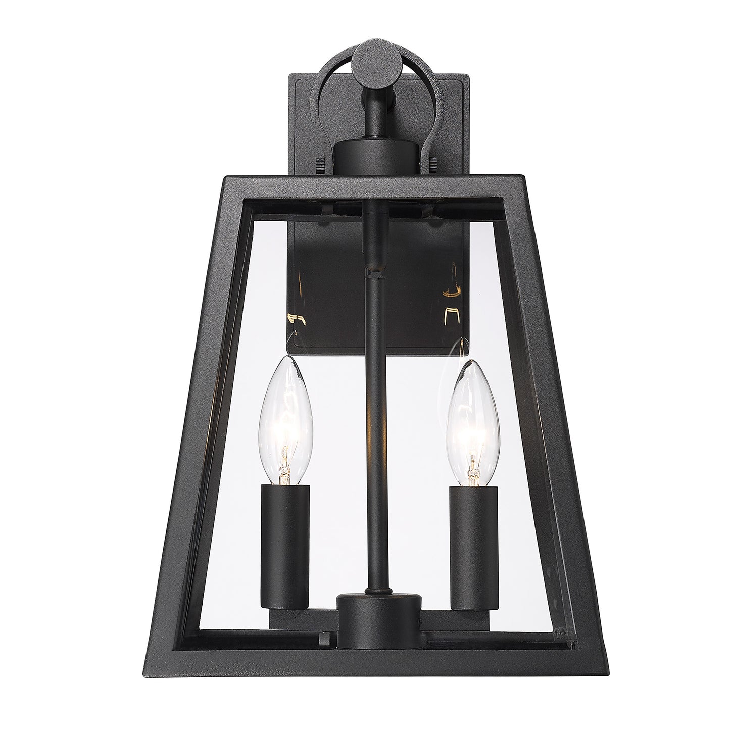 Makenna- Wall Sconce - Outdoor in Natural Black with Clear Glass Shade