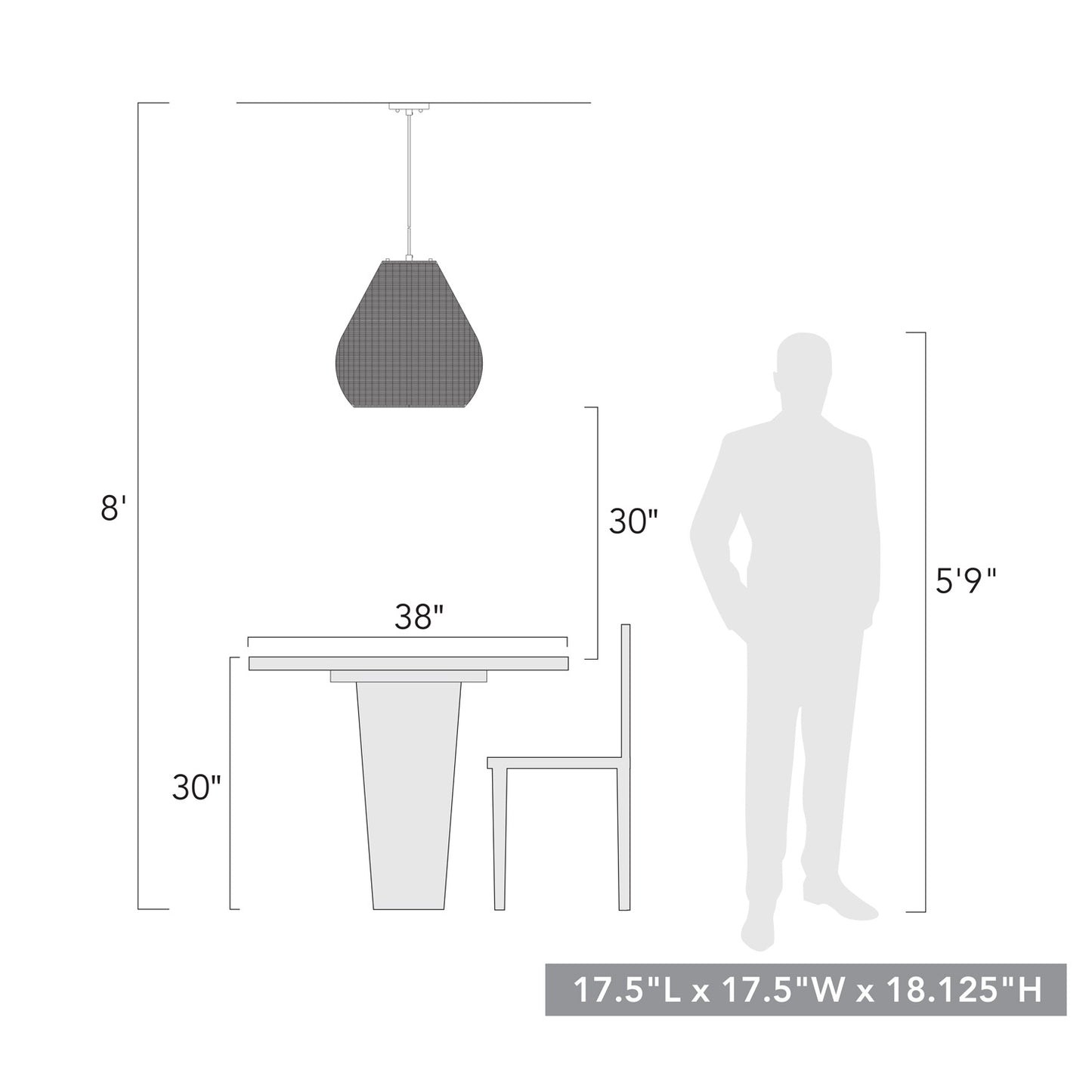 Melany 1 Light Pendant - Outdoor in Natural Black with Matte Black Wicker Shade