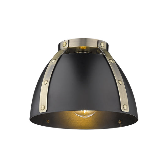 Ryder AB Flush Mount in Aged Brass