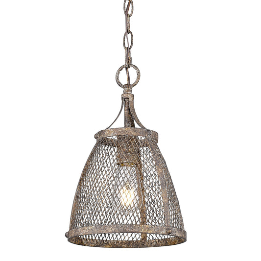 Avery- Mini Pendant in Pebbled Rust with Pebbled Rust