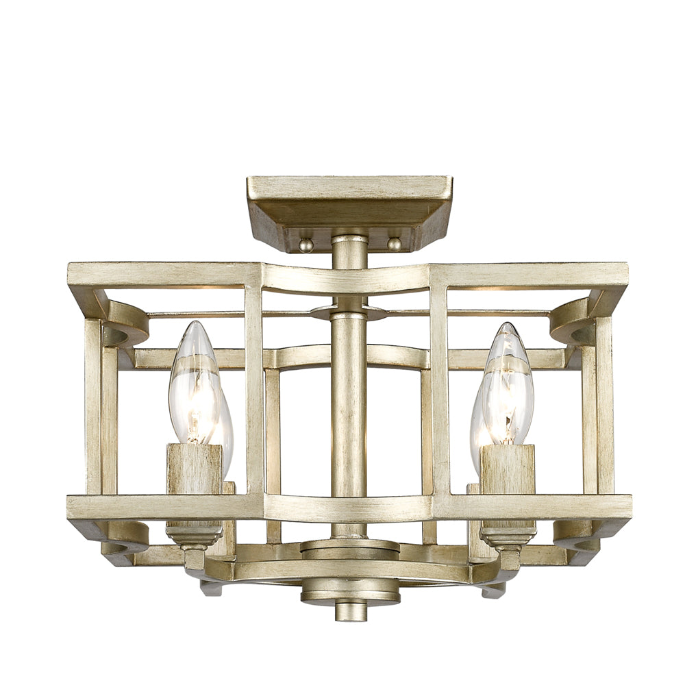 Gianna Convertible Semi-Flush in White Gold
