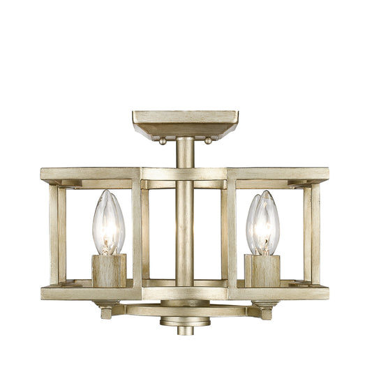 Gianna Convertible Semi-Flush in White Gold