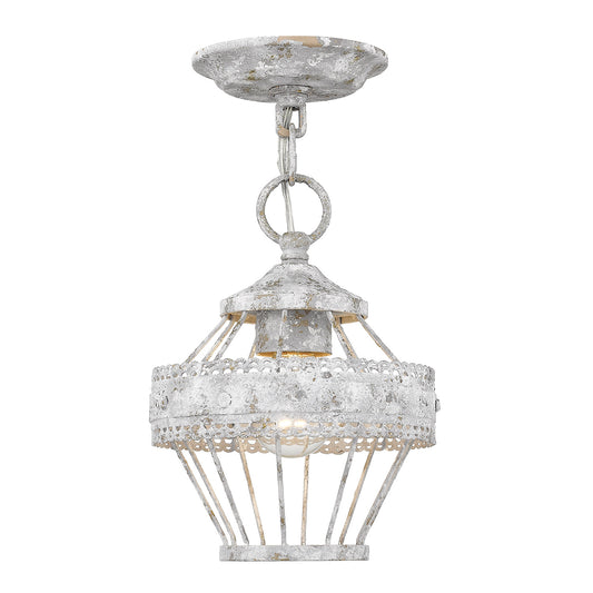 Bueller 1 Light Semi-Flush in Oyster