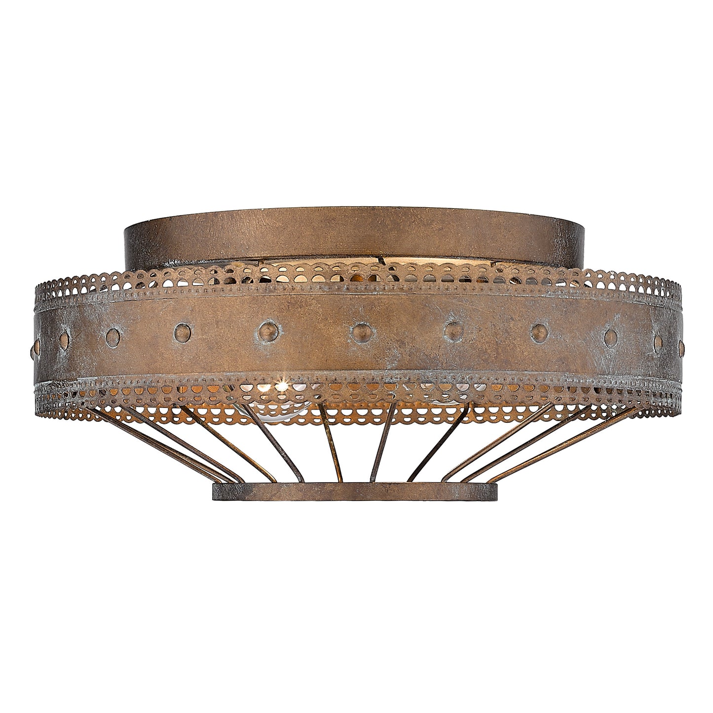 Bueller flush Mount in Copper Patina