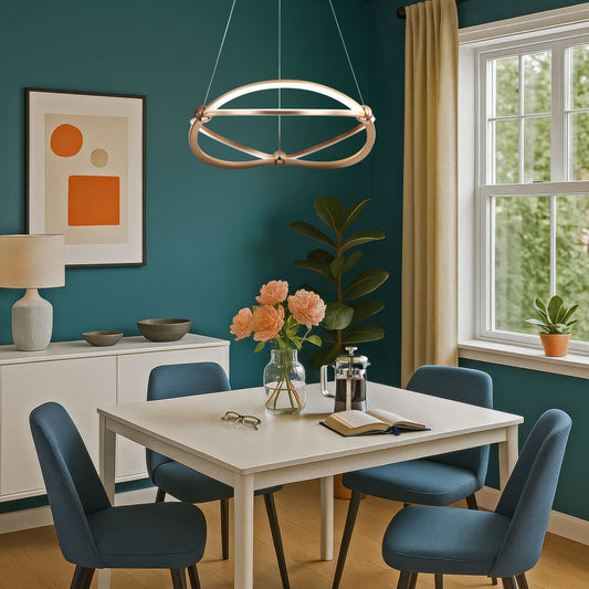 Samantha 19" LED Chandelier in Anodized Gold with No Shade