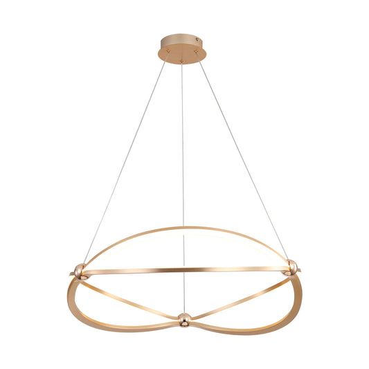 Samantha 24" LED Chandelier in Anodized Gold with No Shade