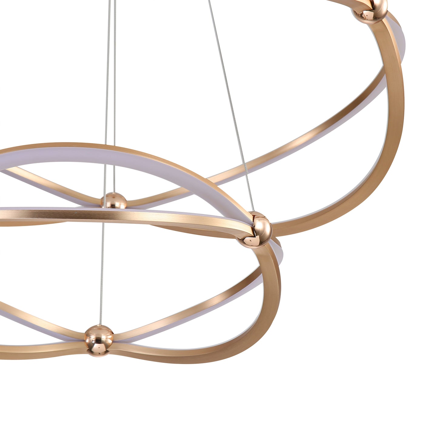 Samantha 2 Tier - 32" LED Chandelier in Anodized Gold with No Shade