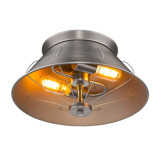 Granger Flush Mount in Aged Steel