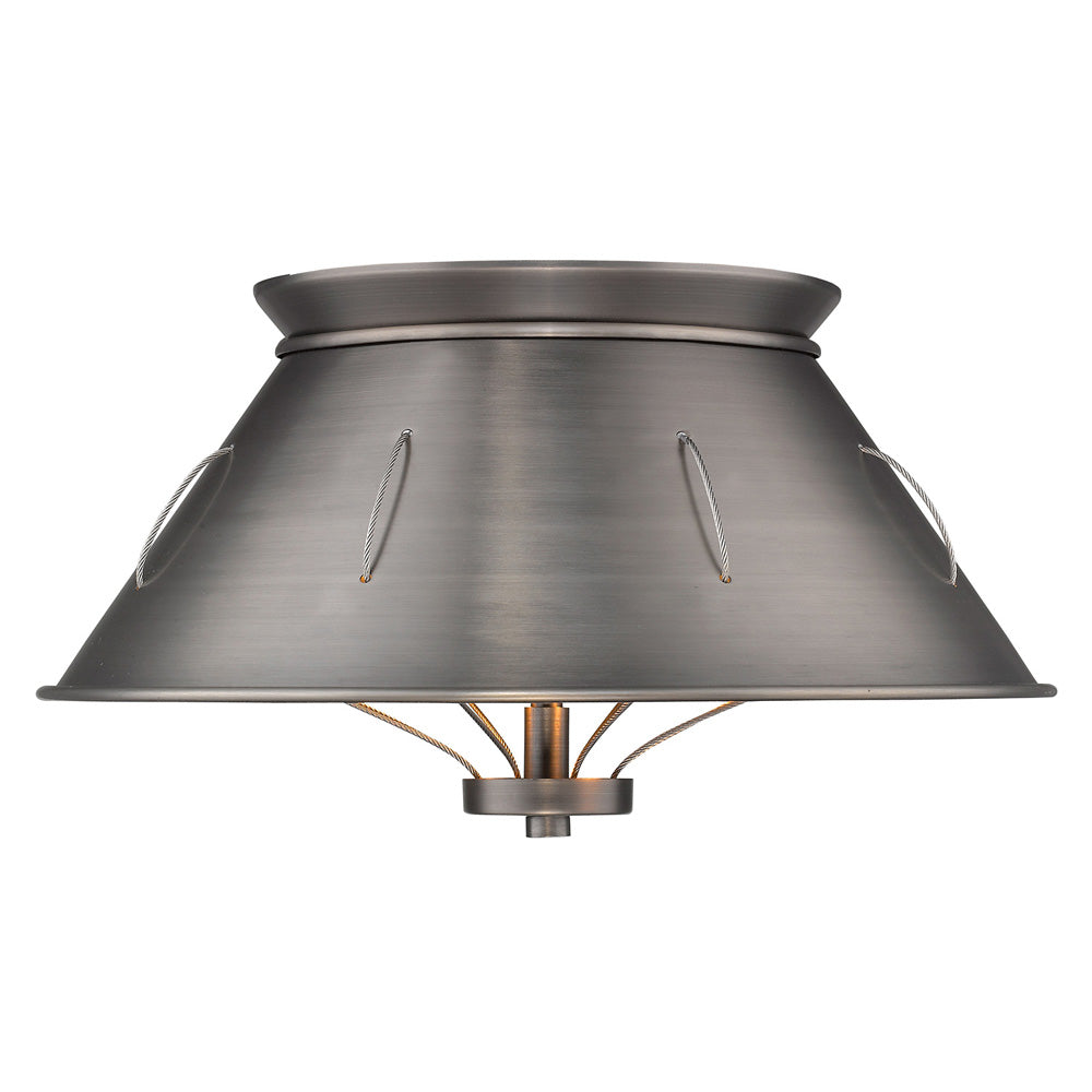 Granger Flush Mount in Aged Steel