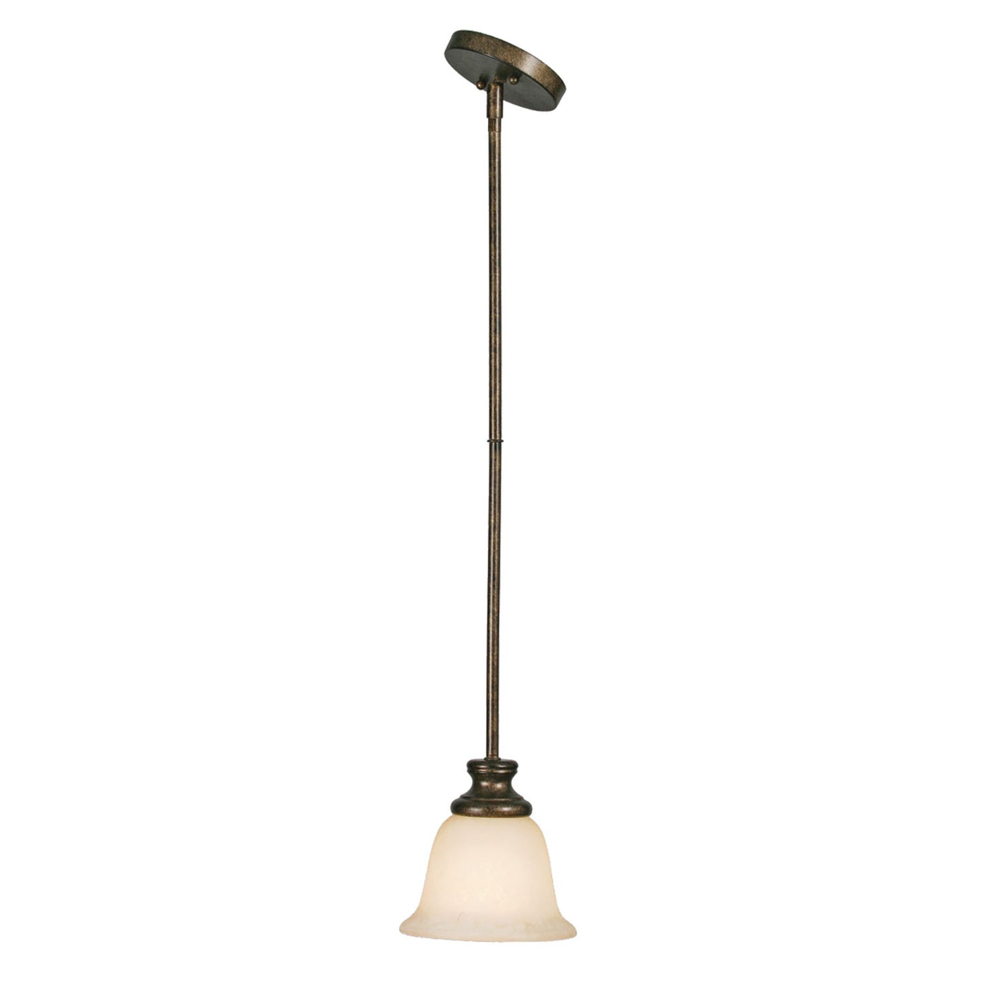 Hearth Mini Pendant in Burnt Sienna with Tea Stone Glass