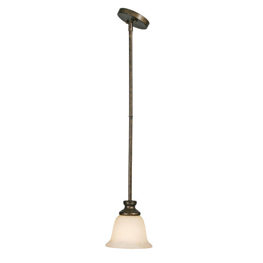 Hearth Mini Pendant in Burnt Sienna with Tea Stone Glass