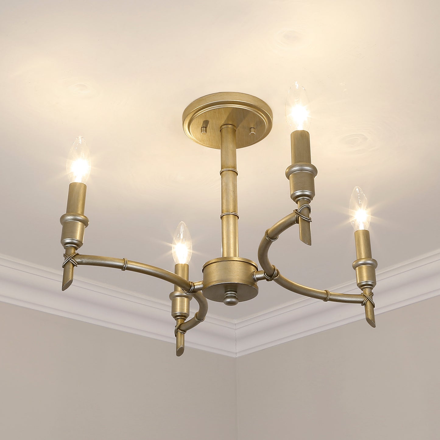 Nigel- Semi-Flush in White Gold
