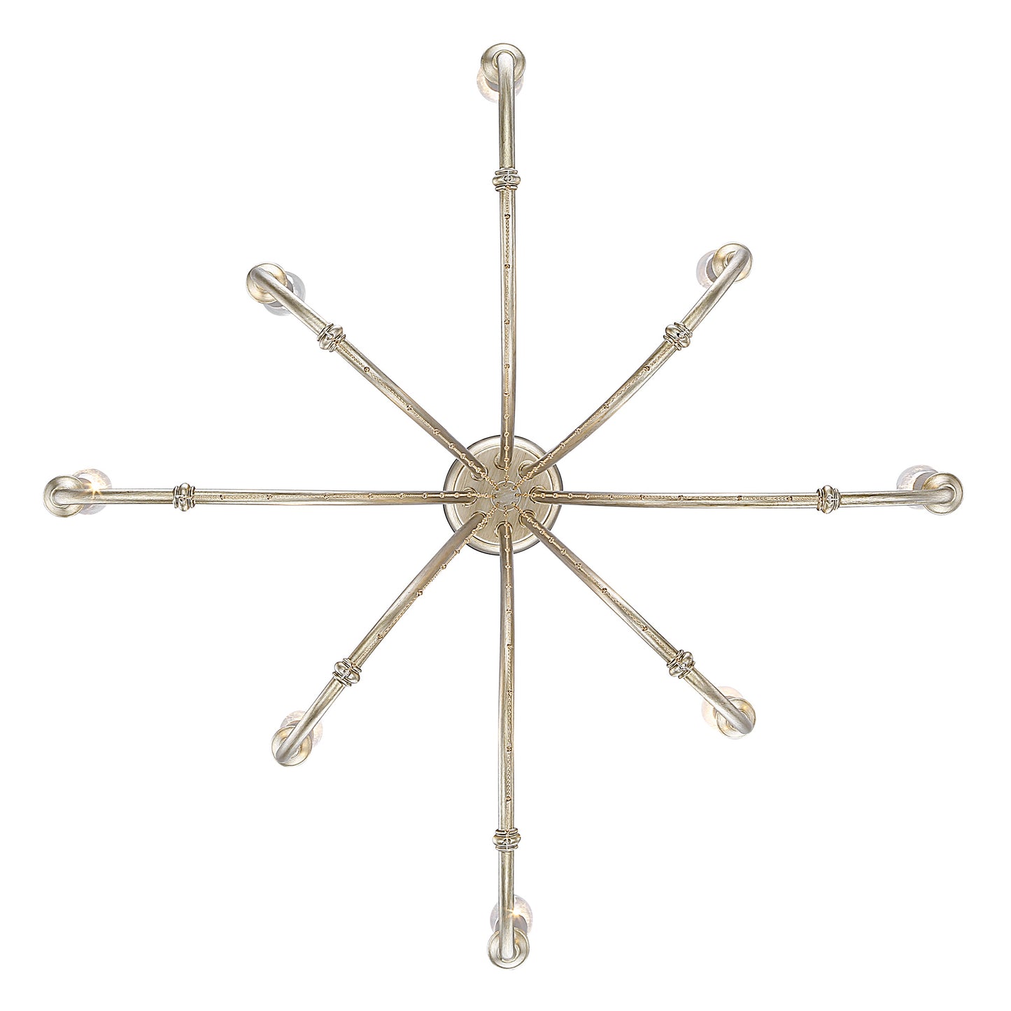 Feya 8 Light Chandelier in White Gold