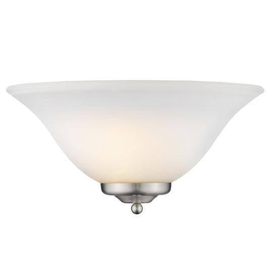 Adams 1 Light Wall Sconce in Pewter with Opal Glass