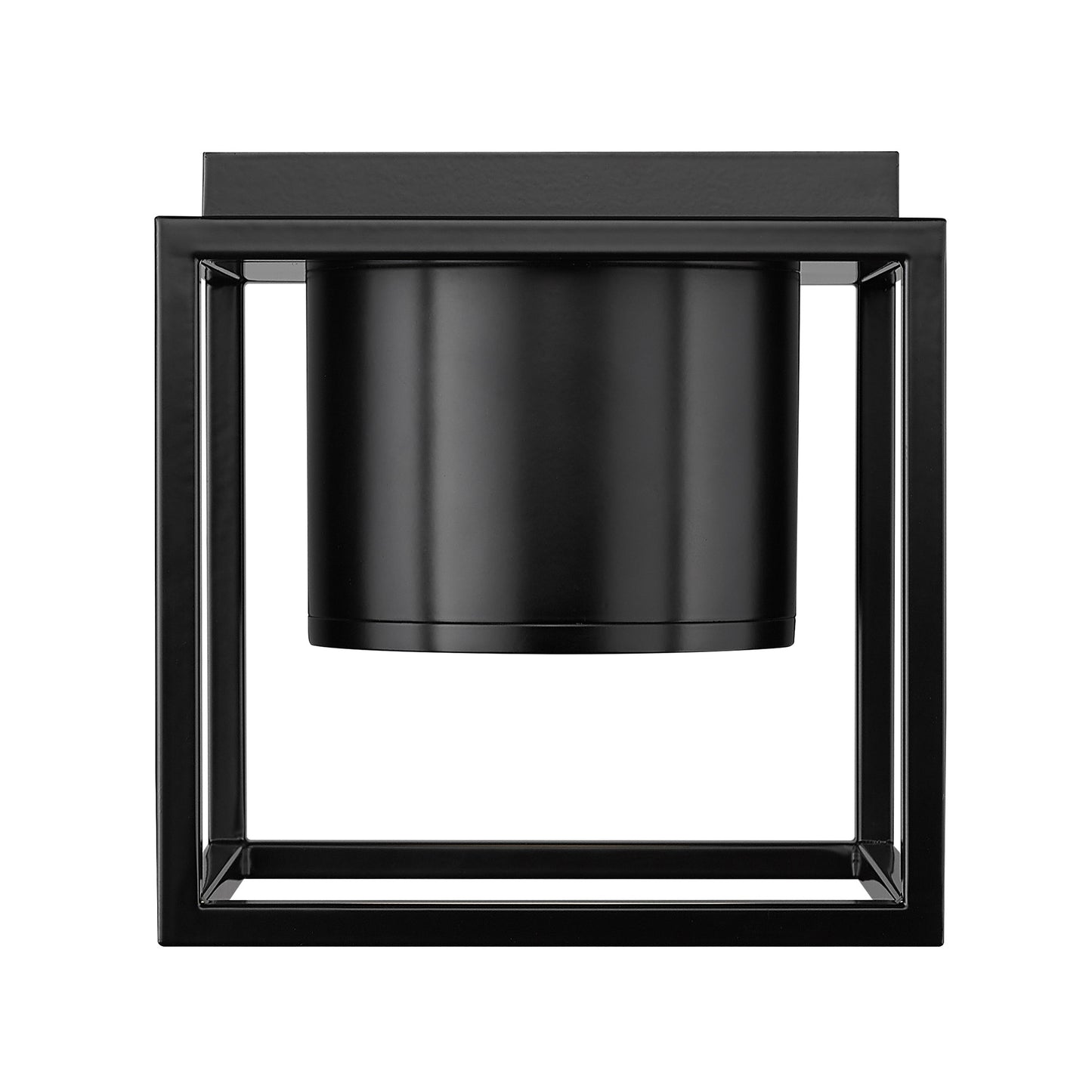 Edmond Flush Mount - 7" in Matte Black with Matte Black Shade