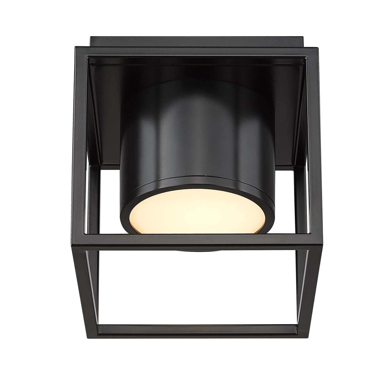 Edmond Flush Mount - 7" in Matte Black with Matte Black Shade