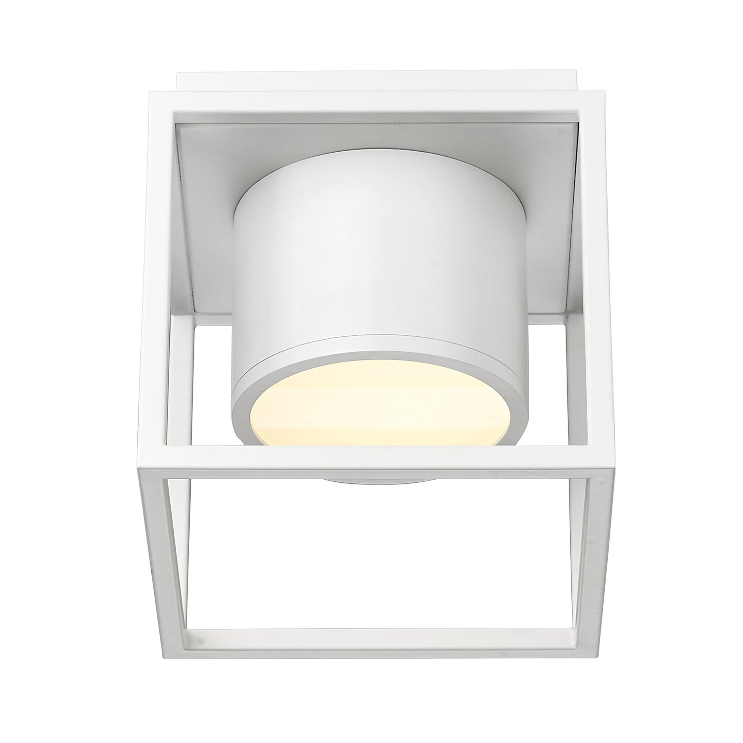 Edmond WHT Flush Mount - 7" in Matte White with Matte White Shade