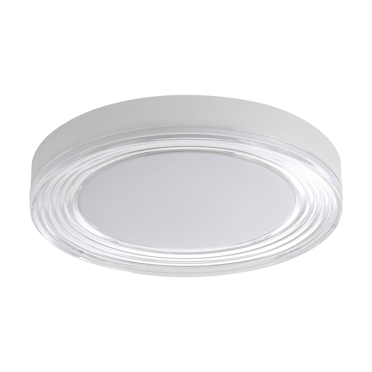 Ondulada LED Flush Mount - 20" in Sand White with Clear Glass