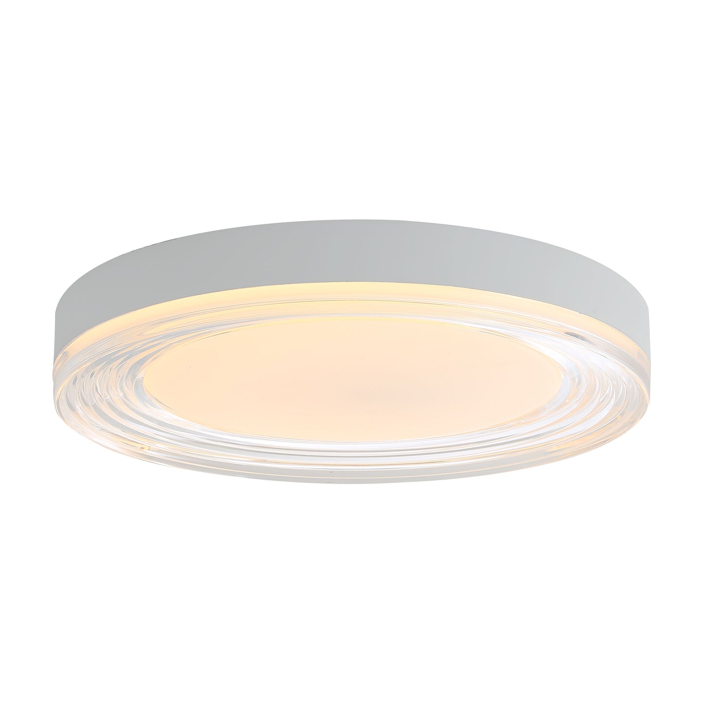 Ondulada LED Flush Mount - 16" in Sand White with Clear Glass