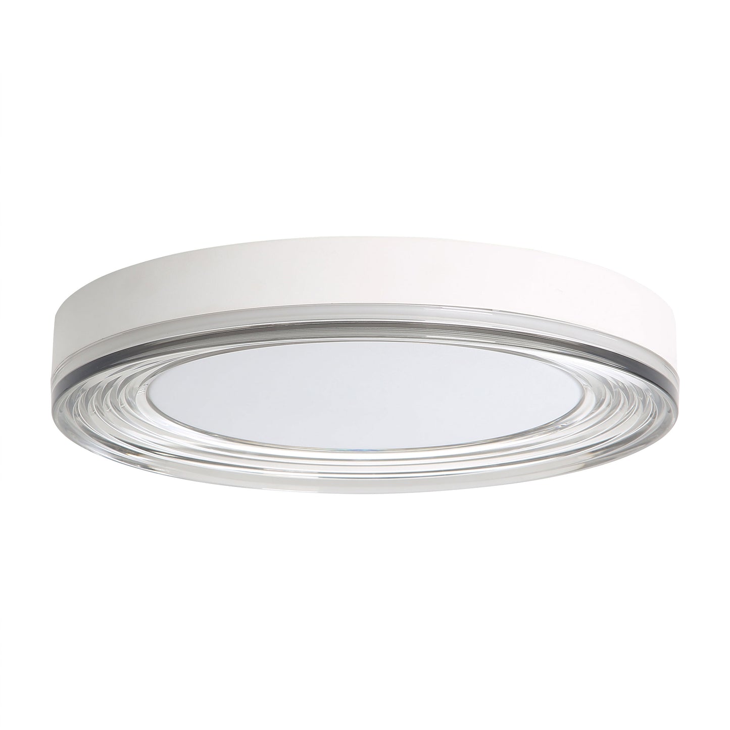 Ondulada LED Flush Mount - 16" in Sand White with Smoky Glass