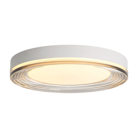 Ondulada LED Flush Mount - 20" in Sand Black with Clear Glass