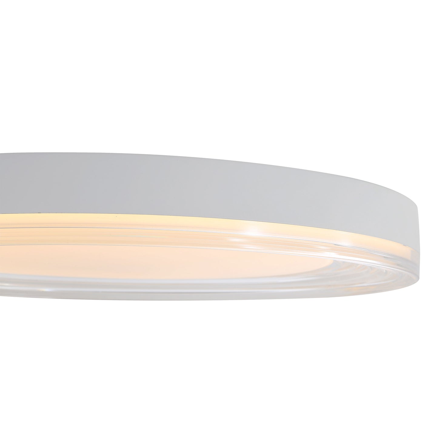 Ondulada LED Flush Mount - 20" in Sand White with Clear Glass