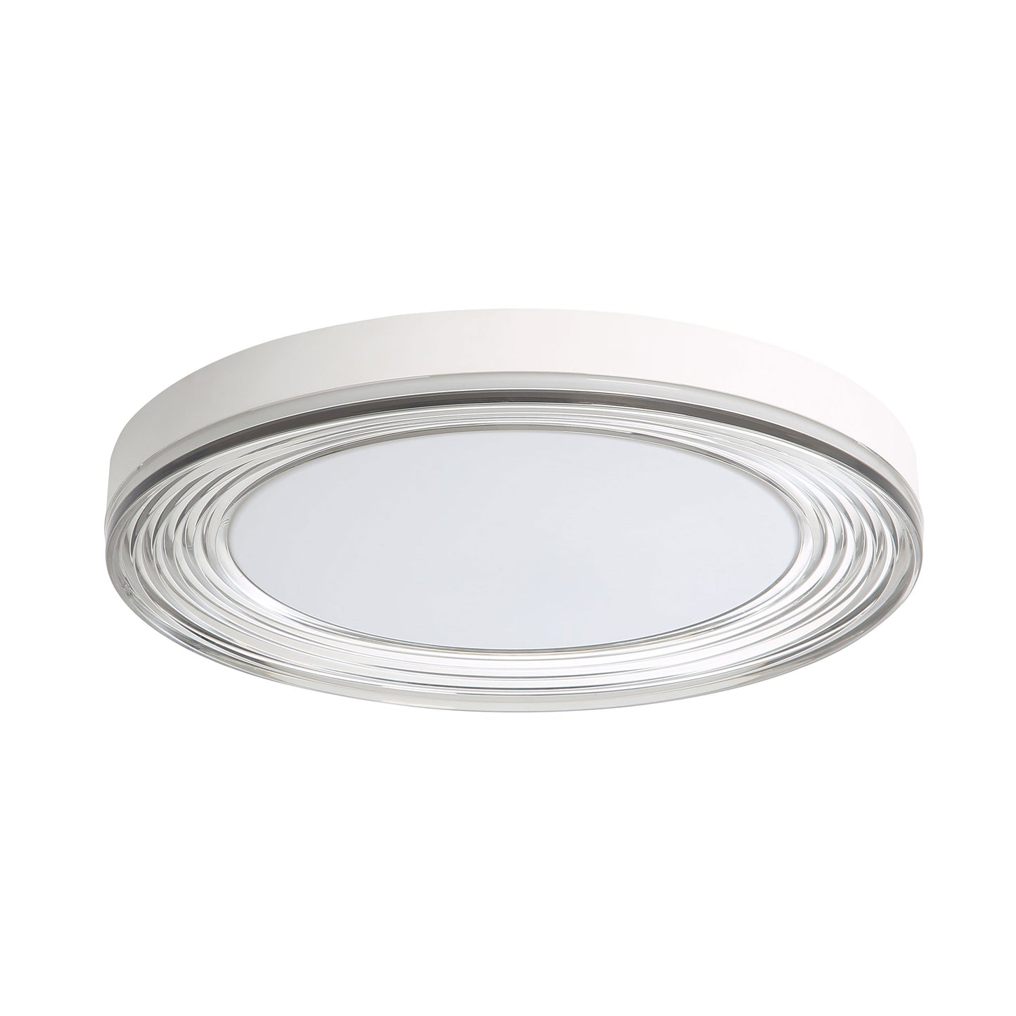 Ondulada LED Flush Mount - 20" in Sand White with Smoky Glass
