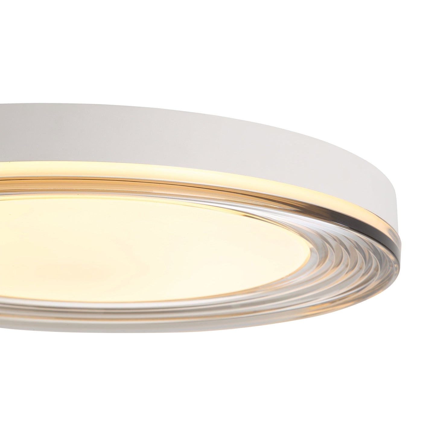 Ondulada LED Flush Mount - 20" in Sand White with Smoky Glass