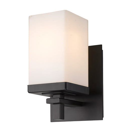 Manning 1 Light Bath Vanity in Matte Black