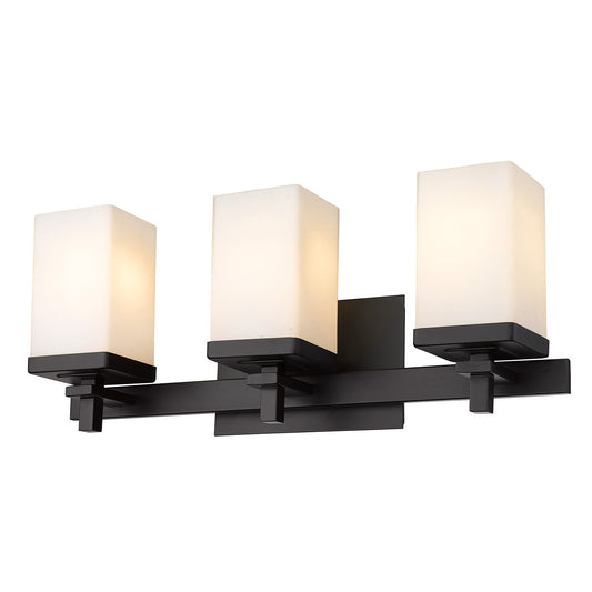 Manning 3 Light Bath Vanity in Matte Black