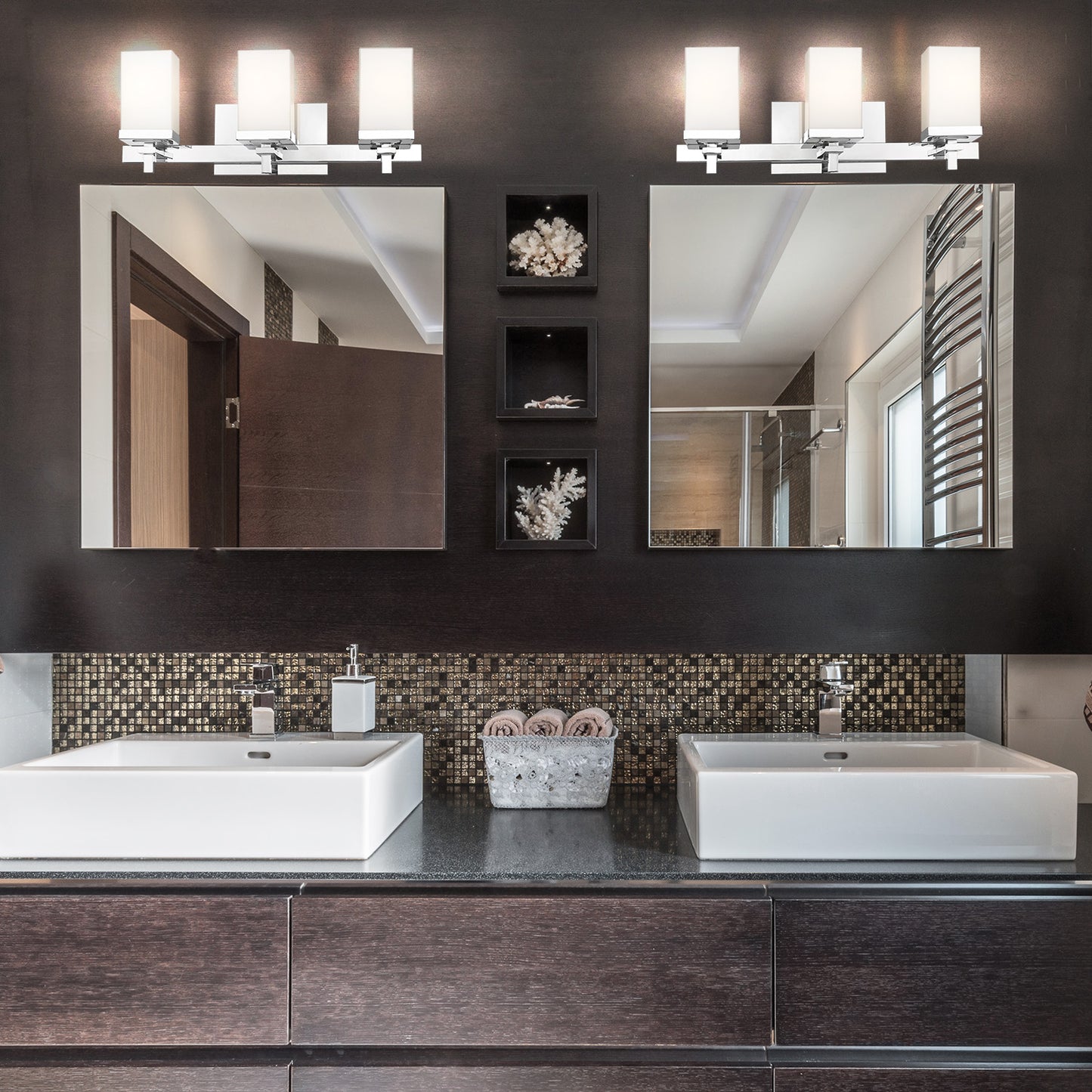 Manning 3 Light Bath Vanity in Chrome