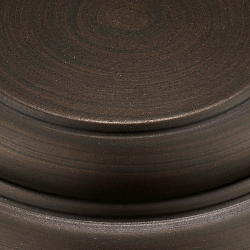 Garrick Flush Mount in Rubbed Bronze with Seeded Glass
